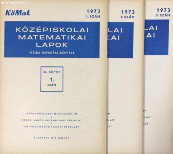 Középiskolai matematikai lapok (fizika rovattal bővítve) - 46. kötet - 1.,
3., 5. számok (3 kötet) - Művelődésügyi Minisztérium