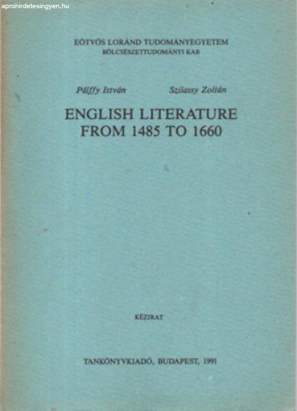 English literature from 1485 to 1660 - Pálffy-Szilassy