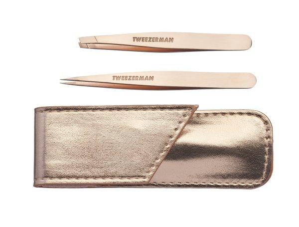 Tweezerman Csipeszkészlet tokban Rose Gold