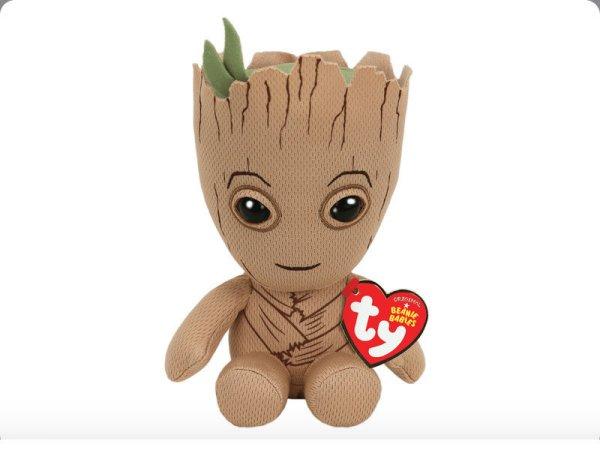 Ty, Squisy Beanie Babies, Marvel Groot