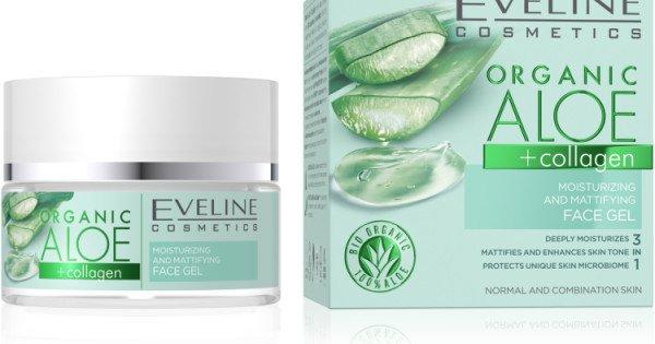 Eveline organic aloe+collagen hidratáló és mattító éjszakai és nappali
arcgél 50 ml