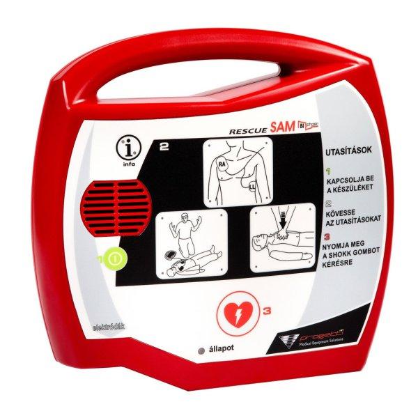 Defibrillátor RESCUE SAM PRO félautomata 200J - hordtáskával