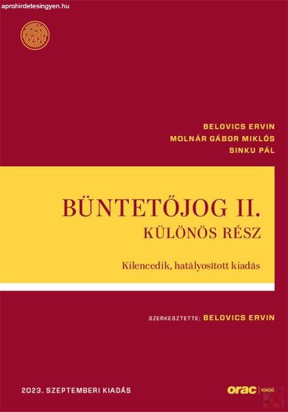 BÜNTETŐJOG II. - KÜLÖNÖS RÉSZ (2023) 