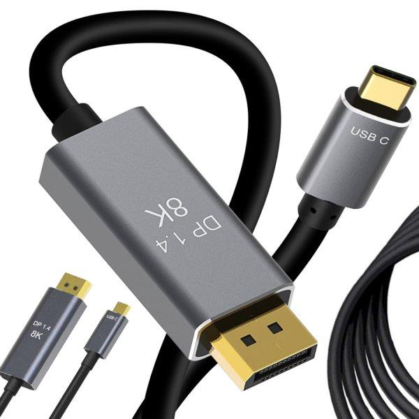 Kábel displayport 1.4, USB Type-c 1,8m