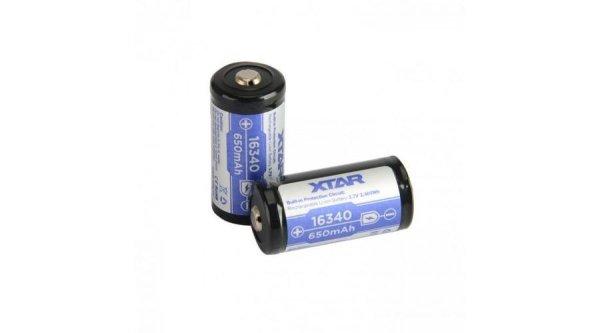 XTAR 16340 (CR123) 3,7V,650 MAH LI-ION AKKU VÉDELEMMEL