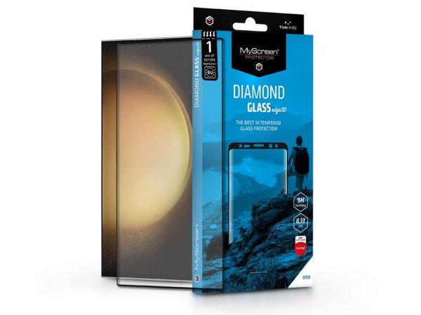 Samsung SM-S918 Galaxy S23 Ultra edzett üveg képernyővédő fólia ívelt
kijelzőhöz- MyScreen Protector Diamond Glass Edge3D - fekete