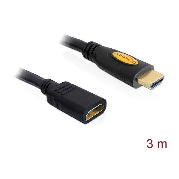 Delock kábel - 83081 (magas sebességű HDMI hosszabbító kábel, Ethernettel,
A apa / anya, 3 m)