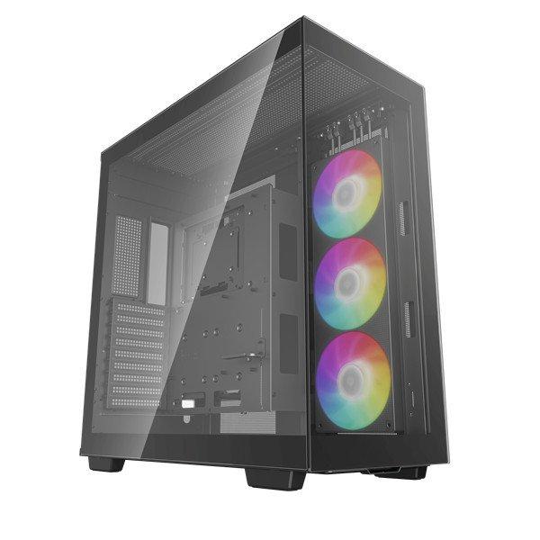 DeepCool Számítógépház - CH780 (fekete, ablakos, 3x140mm A-RGB
ventilllátor, E-ATX, 4xUSB3.0)