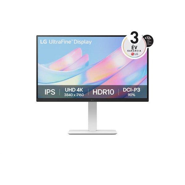 LG Monitor 27" - 27US550-W (IPS; 16:9; 3840x2160; 5ms; 300cd; 60Hz; DP,
HDMIx2, HDR; Pivot)