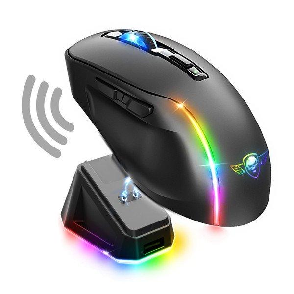 Spirit of Gamer Egér Vezeték nélküli - ELITE-M50 Black (Optikai, 8000DPI,
1000Hz, 6 programozható gomb, RGB, fekete)