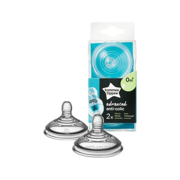 Tommee Tippee Advanced Anti-colic lassú folyású cumisüveg cumi 2 db M