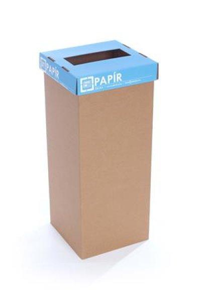 Szelektív hulladékgyűjtő, újrahasznosított, 50 l, RECOBIN
"Office", kék