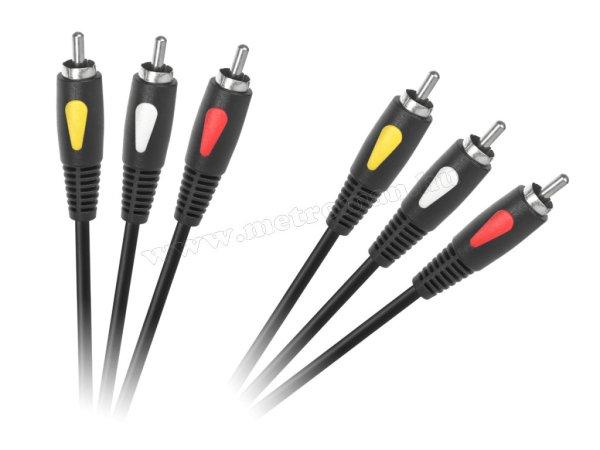 3RCA-3RCA kábel 1,8 m Cabletech Eco-Line 