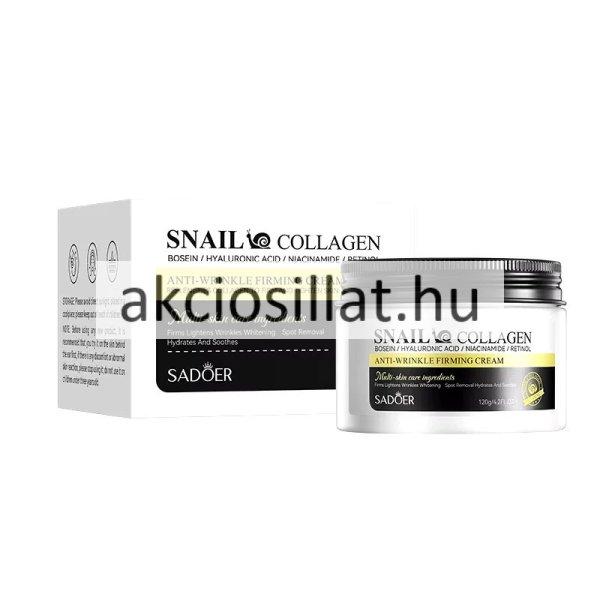 Sadoer Snail Collagen Anti-Wrinkle Firming Cream Csiganyálas Ránctalanító
Arckrém 120g