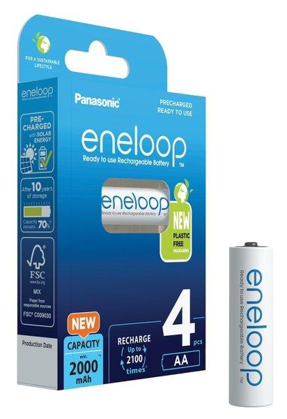 Panasonic ENELOOP NI-Mh akku AA HR6 2000 mAh BL/4 BK-3MCDE