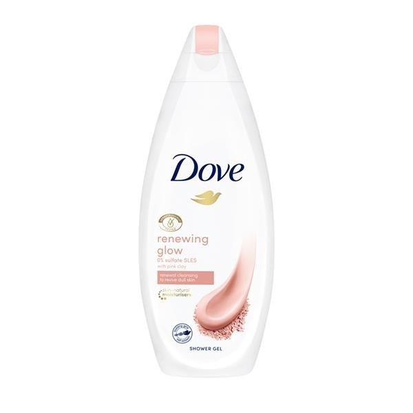 DOVE Renewing Glow női tusfürdő rózsaszín agyaggal 250ml