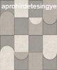 Szrksbarna-szrke modern 3D geometria mints tapta AF2455