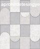 Vilgosszrke-szrke modern 3D geometria mints tapta AF245