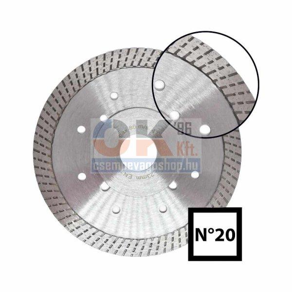 Abraboro vékony gyémánttárcsa N20 125×22,2 mm (507125)
