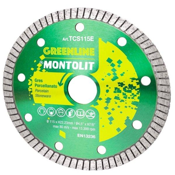 Montolit Greenline Turbo gyémánttárcsa 125x22,2x1,4 mm (mttcs125e)