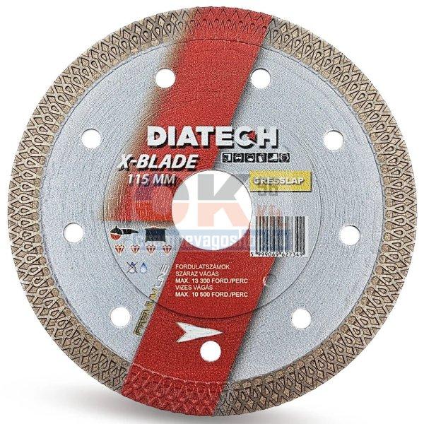 Diatech gyémánttárcsa X-BLADE 115×22,2 mm (xb115)