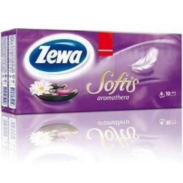 Zewa Softis 4 rétegű papírzsebkendő (10x9db) - Aromathe