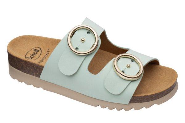 Scholl Malibu 2 Straps papucs - zöldeskék