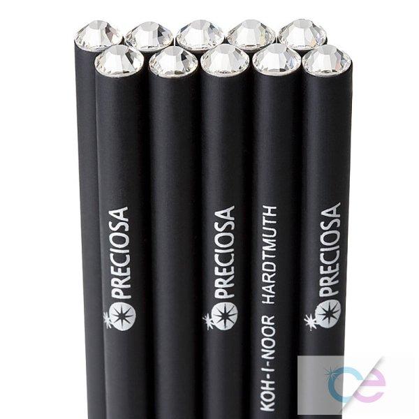 Pencil Preciosa-10pcs - KOOH-I-NOOR fekete testű ceruza, fehér - PRECIOSA
kristály kövekkel 0968 00