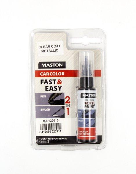 Maston, Javító Stift, 2in1, Színtelen lakk, Metál, 12ml