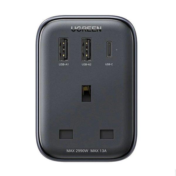 UGREEN CD314 UK-EU Travel Adapter Black