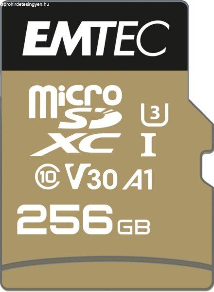 Emtec 256GB microSDXC SpeedIN Pro Class 10 U3 V30 A2 + adapterrel