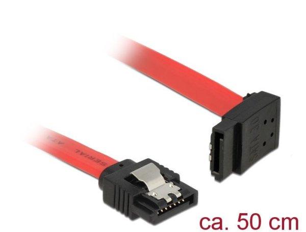 DeLock SATA 6 Gb/s male straight > SATA male upwards angled 50 cm Red metal
cable