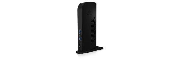 Raidsonic IcyBox IB-DK2242AC USB3.0 DockingStation with Dual DisplayPort
interfaces Black