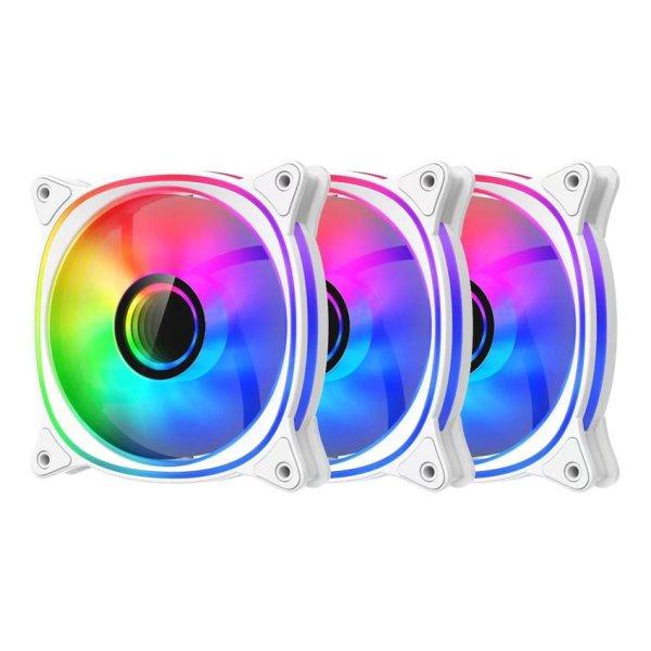 LC Power LC-CF-120-ARGB-KIT-R-W 3x120mm ARGB Case Fan White