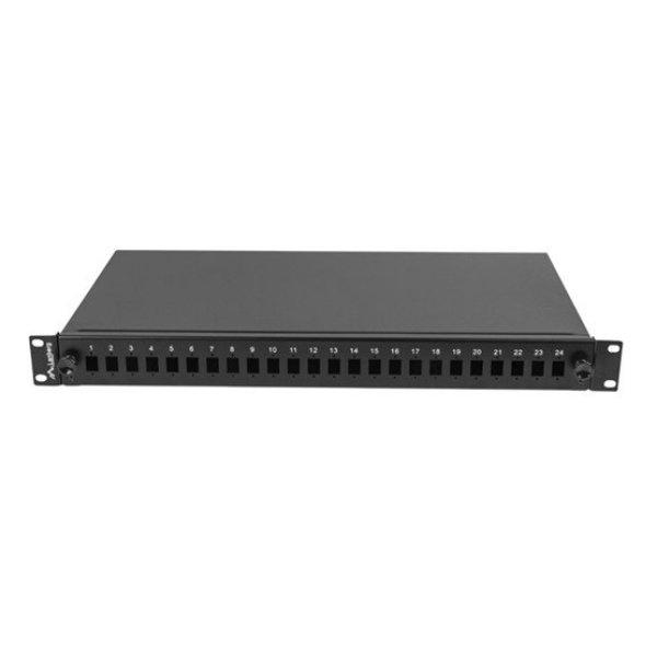 NET Lanberg 19" optikai patch panel 24xSC szimplex/24xLC duplex fekete