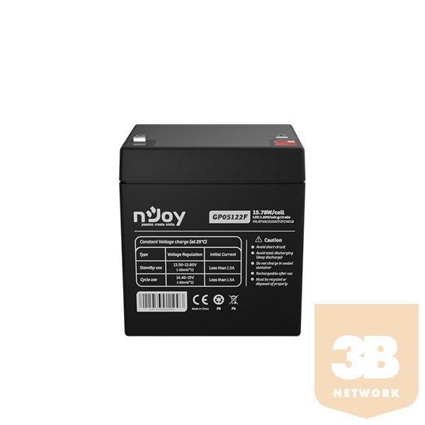 NJOY Akkumulátor - GP05122F (12V/5Ah, T2/F2, zárt, gondozás mentes, AGM)