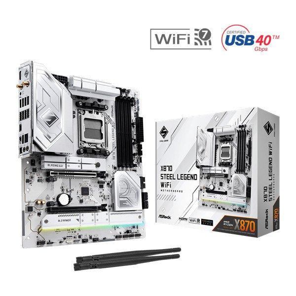 ASROCK Alaplap AM5 X870 STEEL LEGEND WIFI AMD X870, ATX