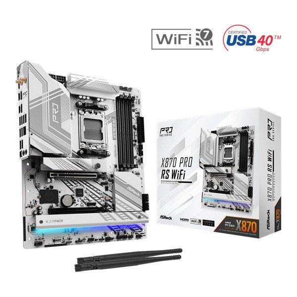 ASROCK Alaplap AM5 X870 PRO RS WIFI AMD X870, ATX