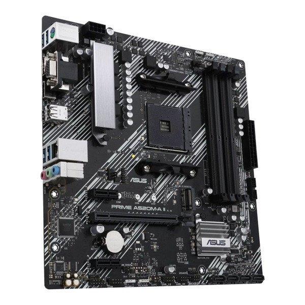 Asus Alaplap - AMD PRIME A520M-A II/CSM AM4 (A520, 2xDDR4 4800MHz, 1xGBE LAN,
1xM.2, 4xSATA3, DP/HDMI/VGA)