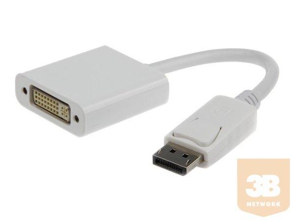 GEMBIRD A-DPM-DVIF-002-W Gembird Displayport male to DVI (24+5) female adapter,
white