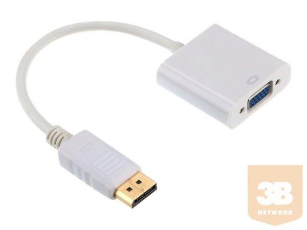 GEMBIRD A-DPM-VGAF-02-W Gembird adapter displayport 1.1->VGA, on cable, white