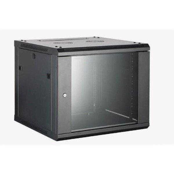 Hikvision Rackszekrény - 19" fali kivitel (6U, 600x450x370, fekete,
egyrekeszes, üvegajtós, max.40 kg)