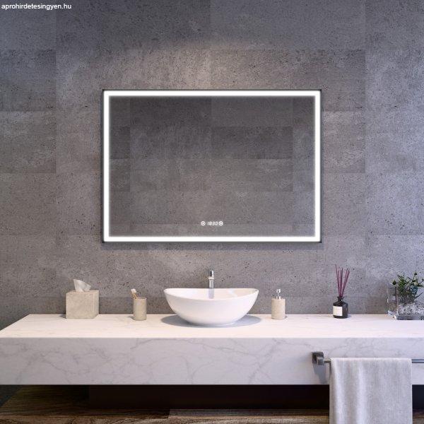 Welland Luxury-Line G800 LED tükör - fényerő + színhőfok állítás +
páramentesítő + óra - 100 x 70 cm