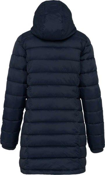 Női kapucnis steppelt kabát, Kariban KA6129, Navy-2XL