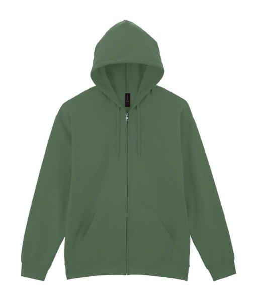 Gildan Softstlye Midweight cipzáros - kapucnis pulóver GISF600, Military
Green-2XL