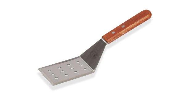 Hajlított Rozsdamentes Tészta Spatula – 29 cm, Lyukacsos