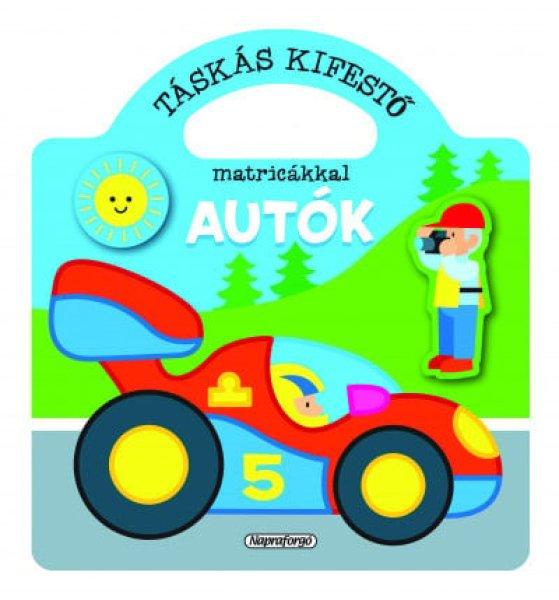 Táskás kifestő matricákkal - Autók