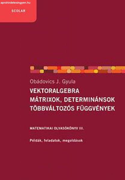 Vektoralgebra: mátrixok, determinánsok többváltozós függvények