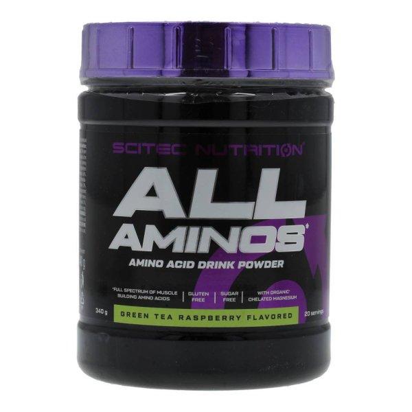 SCITEC ALL AMINOS ZÖLD TEA-MÁLNA 340G
