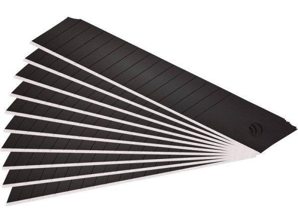 FORTUM pótpenge 10 db, fekete, tripla vágóéllel; 18×100×0,7mm, SK2 acél,
HRC > 67, lézeres élezés